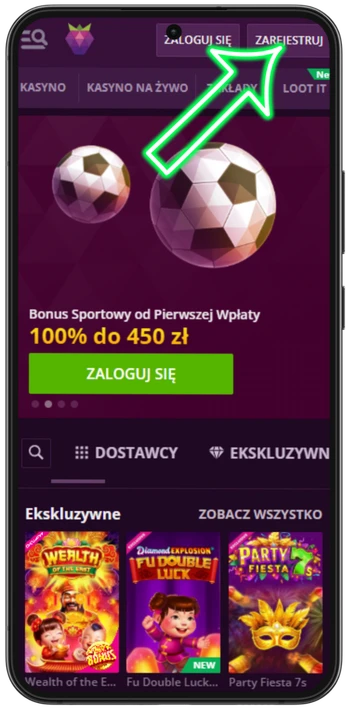 Malina Casino Przycisk Zarejestruj