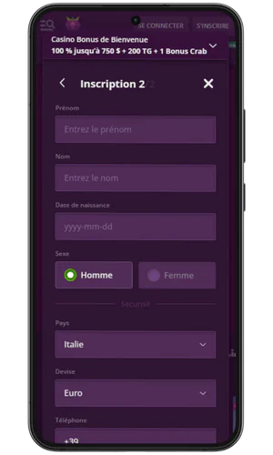 eSaisie des données personnelles